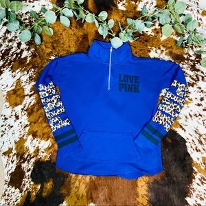PINK Victoria Secret Blue Pullover Sweatshirt